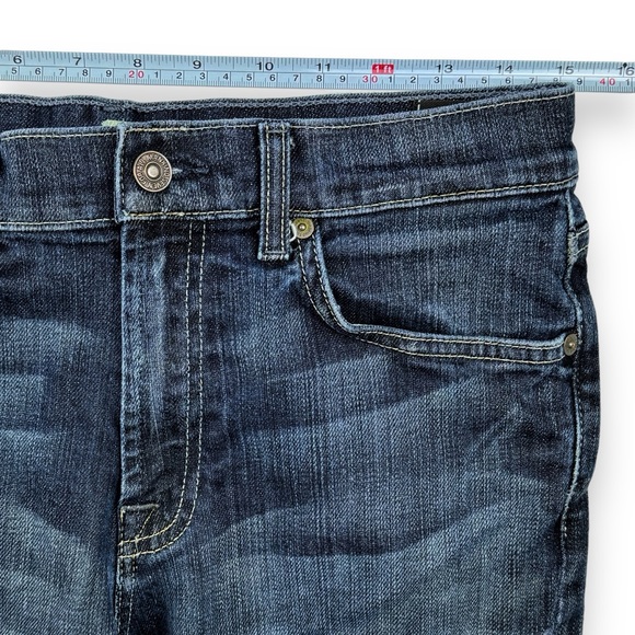 7 For All Mankind Jeans Mens Size 29 Austyn‎ Blue Denim Dark Wash 27” inseam - Picture 2 of 13